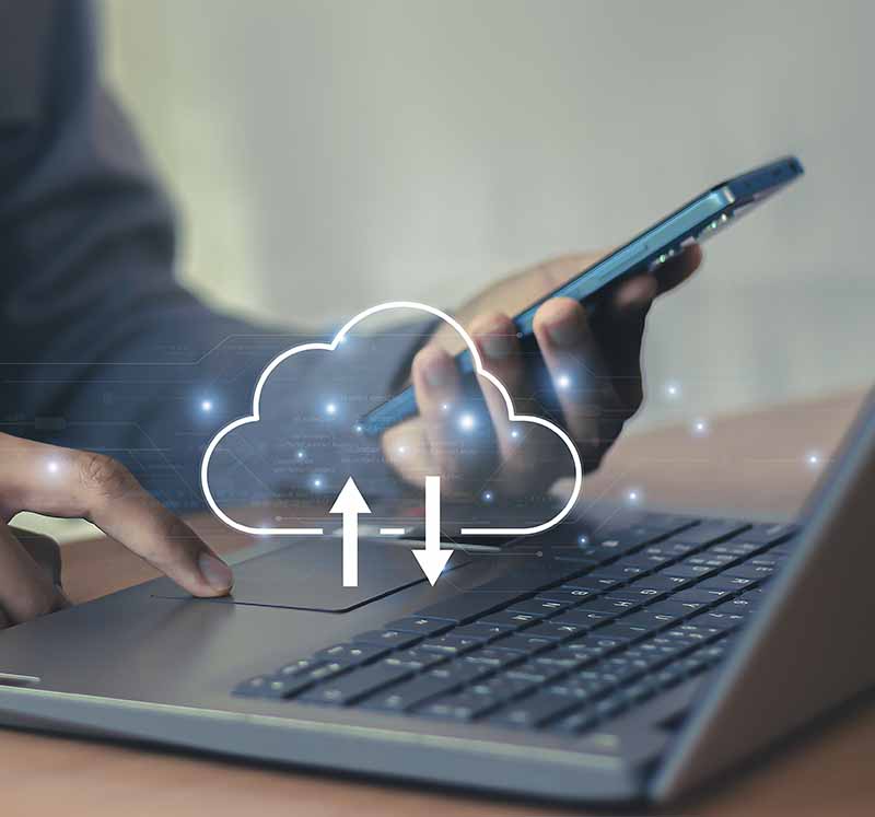 Uploading files securely from a mobile phone